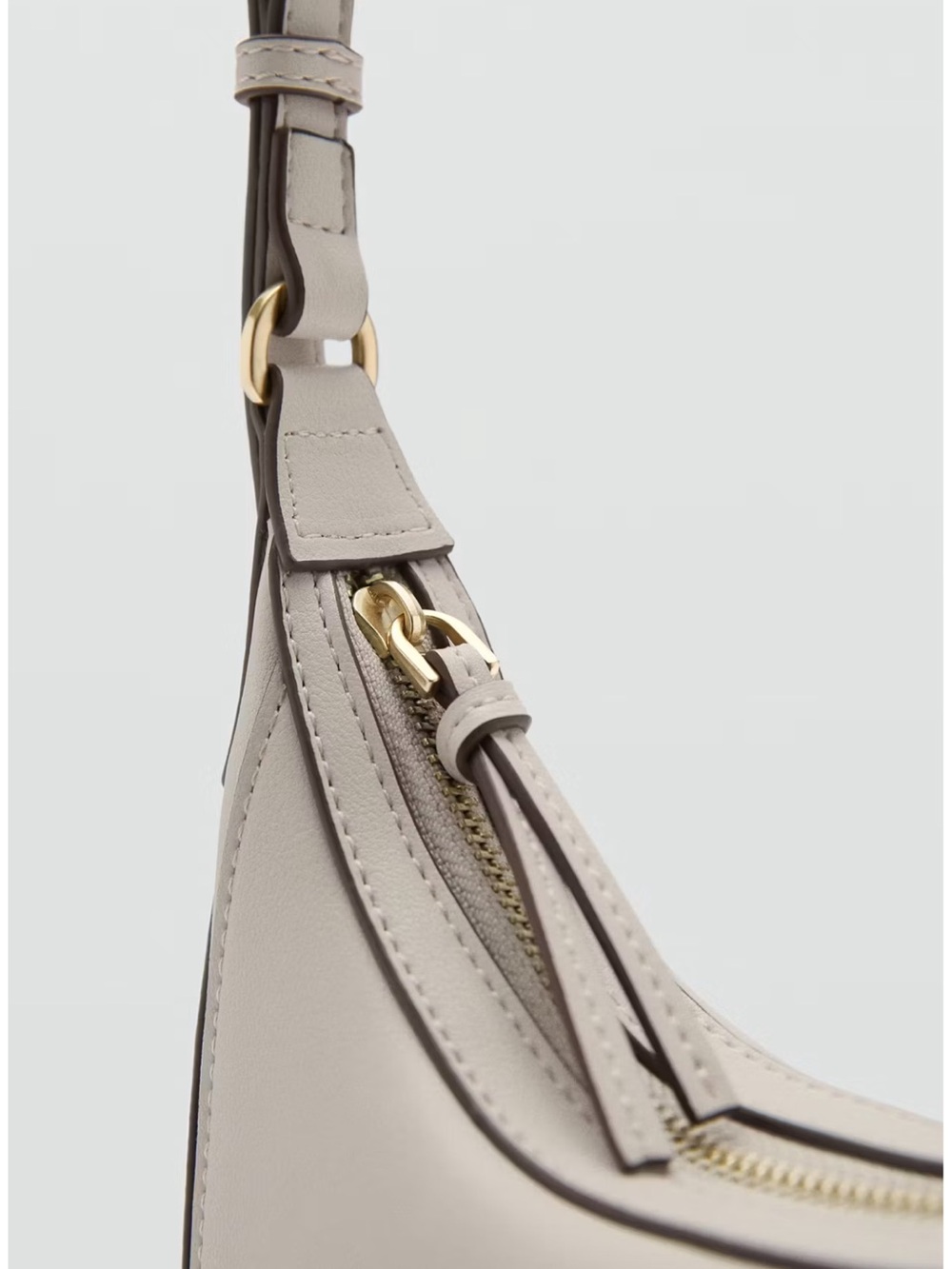 Mango Off White Oval Shoulder Bag - Picture 4 of 4